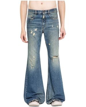 Ann Demeulemeester Hamo Distressed Five-Pocket Jeans - Blue