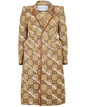 Gucci Traditional Modern Fit Trench Coat - Natural