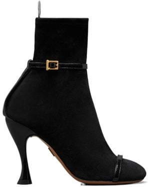 Thom Browne Solid Pointed Toe Boots - Black