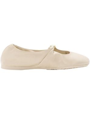 Loewe Metal Logo Ballet Shoes - Natural