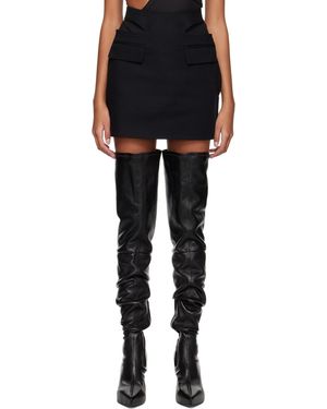 Dion Lee Y Front Buckle Miniskirt - Black