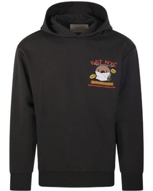 Emporio Armani Logo-Printed Hoodie - Black