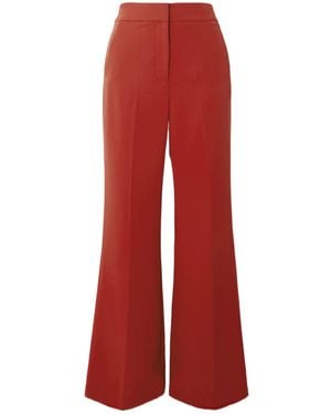 Veronica Beard High Waist Casual Trousers - Red