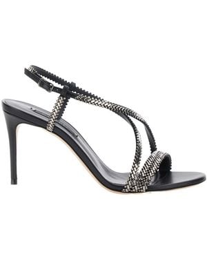 Casadei Open-Toed High-Heeled Sandals - Metallic