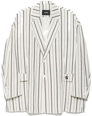 we11done Striped Detail Casual Jacket - White