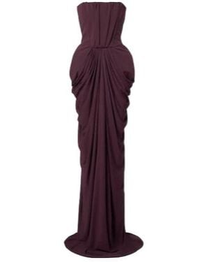 Stella McCartney Strapless Crêpe Jersey Gown - Purple