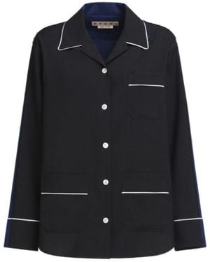 Marni Contrasted Pajama Shirt - Black