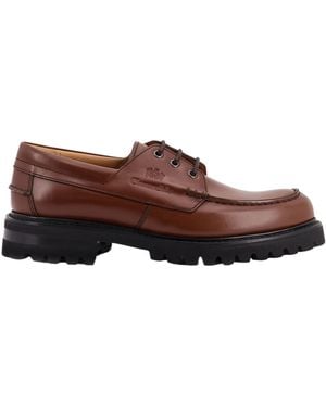 Church's Round Toe Lace-Up Shoes - Brown