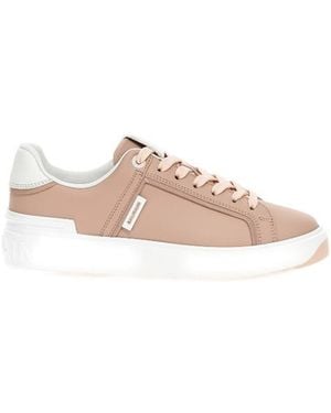 Balmain B-Court Lace-Up Sneakers - White