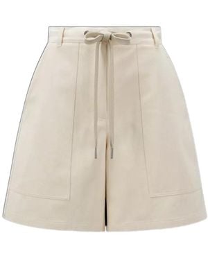 Moncler Cotton Shorts - Natural