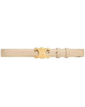 Celine Triomphe Belt 25Mm - Natural