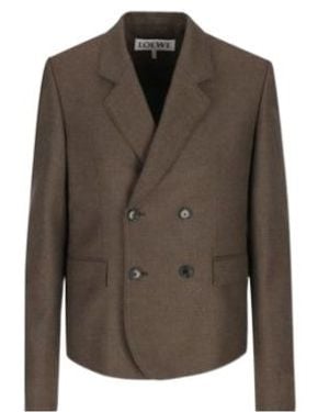 Loewe Long-Sleeved Suit Coat - Brown