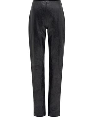 Marine Serre Casual Leather Pants - Black