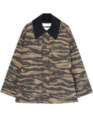 Jil Sander Printed Jacket - Brown
