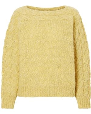 Isabel Marant Ponara Wool-Blend Bouclé Jumper - Yellow
