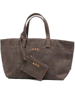 A.P.C. Le Drummer Small Tote Bag - Brown