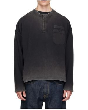 Represent Heavyweight Henley Shirt - Blue