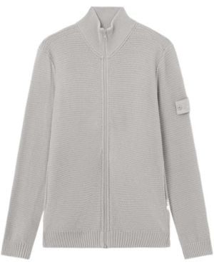 Stone Island Logo-Patch Cardigan - Gray