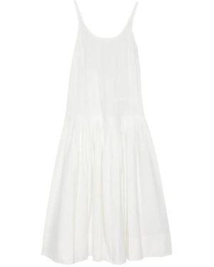 St. Agni Pleated Midi Dress - White