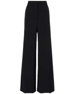 Stella McCartney High-Rise Wool-Blend Wide-Leg Pants - Black