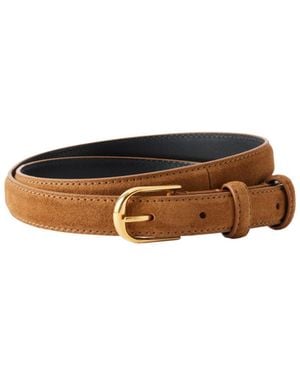 Nili Lotan Jane Suede Belt - Brown