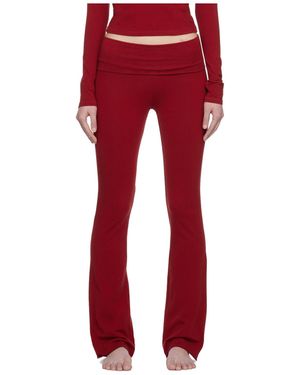 Skims Skinny Casual Trousers - Red