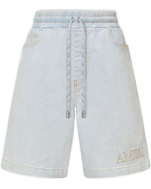 Amiri Drawstring Denim Shorts - Blue