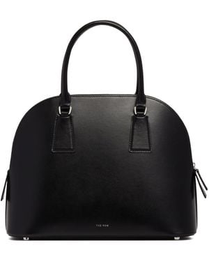 The Row Nina Leather Tote - Black