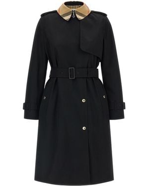 Burberry Belted Waist Trench Coat - Black