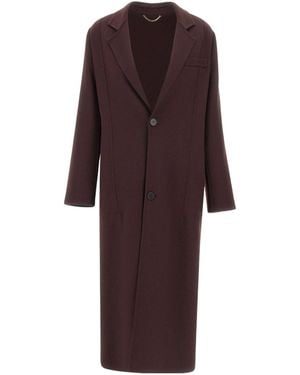 Victoria Beckham Double-Breasted Long Coat - Purple