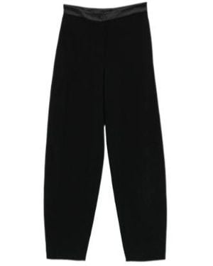 Emporio Armani Tapered-Leg Trousers - Black