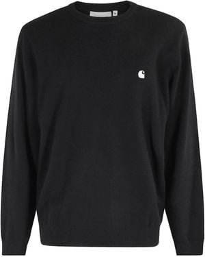Carhartt Logo Crew Neck Sweatshirt - Black