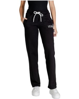 Icons Drawstring Joggers - Black