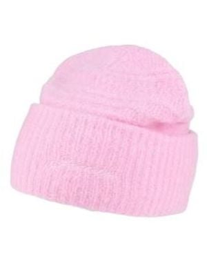 Ganni Plain Color Hats - Pink
