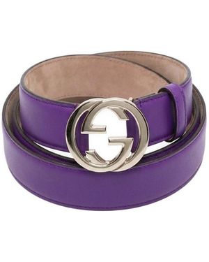 Gucci Interlocking Double G Belt - Purple