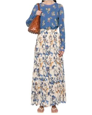 ワンピース ETRO Women Long Skirts WRHA019999JJD03S9880 Blue 15368931QE_11_f.jpg