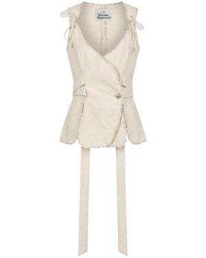 Vivienne Westwood Single-Breasted Vest - Natural