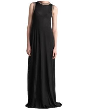 Dior Embroidered Long Dress - Black