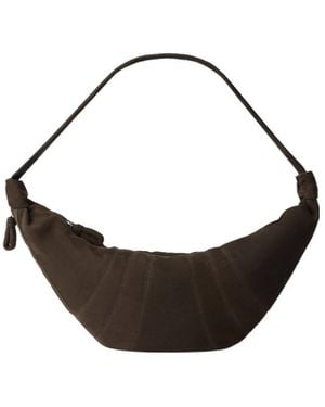 Lemaire Large Croissant Panelled Leather Shoulder Bag - Brown