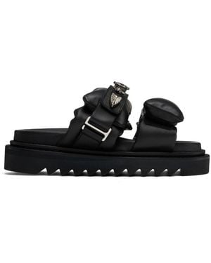 Toga Virilis Padded Leather Sandals - Black