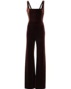 Galvan London Vesper Velvet Jumpsuit - Multicolour