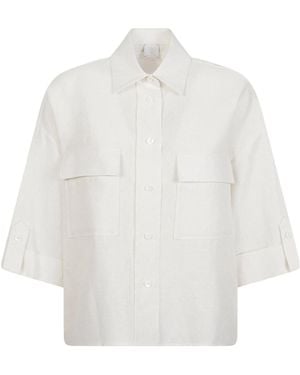 Eleventy Boxy Pocket Jackets - White