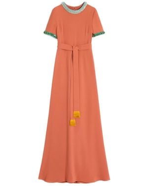 Valentino Short Sleeve Dress - Orange
