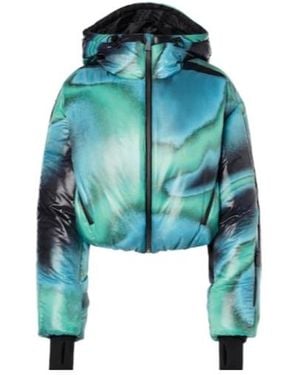 Aztech Mountain Daisy Cropped Down Ski Jacket - Blue