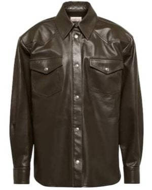 Alexandre Vauthier Oversized Leather Shirt - Green
