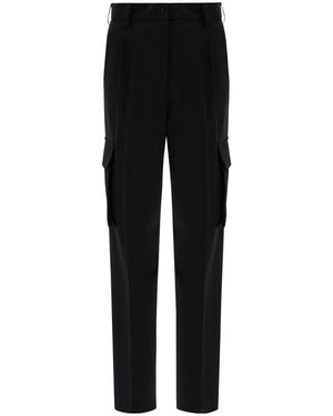 Herno High-Waisted Cargo Tailored Pants - Black