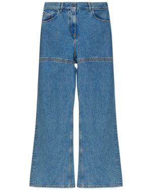 The Attico The High-Waisted Wide-Leg Jeans - Blue