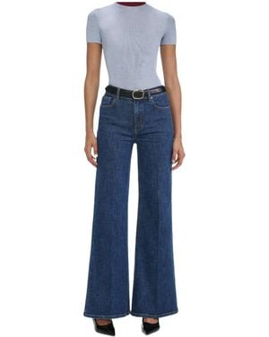 Self-Portrait Flared Jeans - Blue