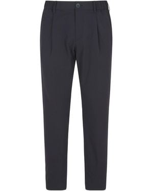 Herno Seersucker Straight-Leg Pants - Blue