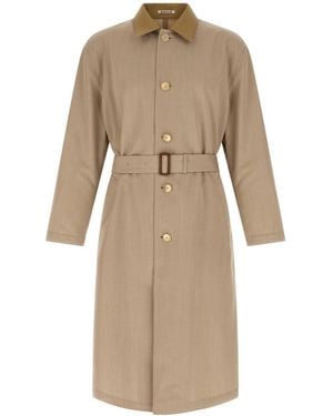 AURALEE Long-Sleeved Coat - Natural